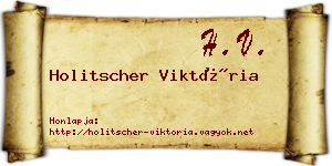 Holitscher Viktória névjegykártya